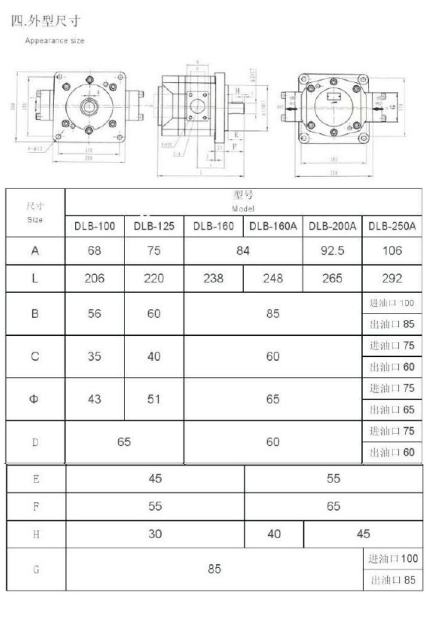 DLB-BNF-125 Big Capacity Wiring gear pump for lubricating oil