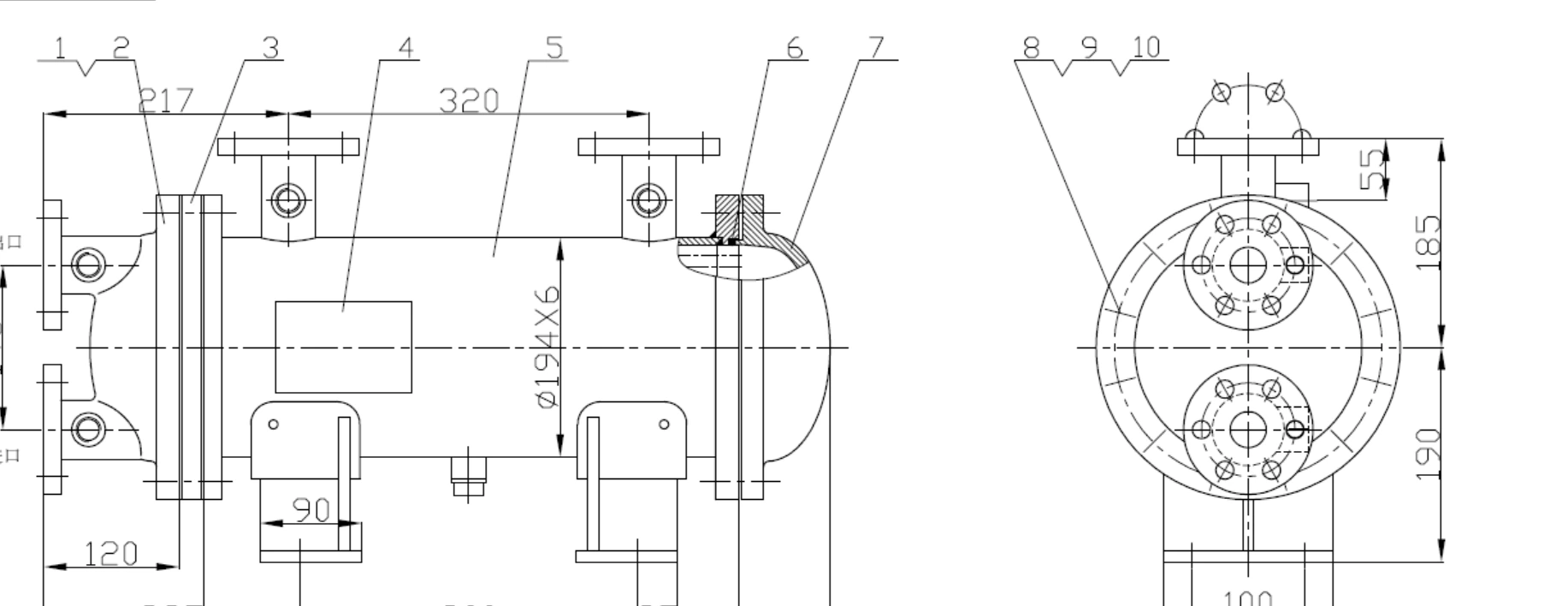 МАСЛЯНЫЙ ОХЛАДИТЕЛЬ 2М2 ДЛЯ ГИДРАВЛИЧЕСКОЙ СИСТЕМЫ ЯКОРНОЙ ЛЕБЕДКИ