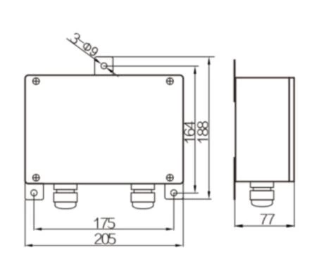 CAJA DE CONTROL REMOTO DE ALARMA DE EMERGENCIA GENERAL KG-1JYG