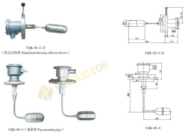 CONTROLADOR DE NIVEL DE FLOTADOR UQK-01-C