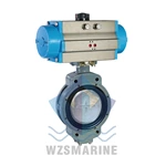 Válvula Borboleta Excêntrica Pneumática Marinha