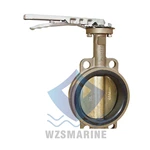 Gbt3036-94 Морской бронзовый клапан-бабочка с ручкой