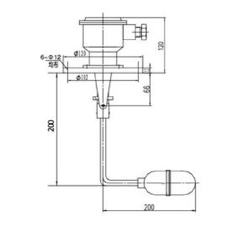 ВЕРТИКАЛЬНЫЙ ПОПЛАВКОВЫЙ РЕГУЛЯТОР УРОВНЯ UQK-01-C