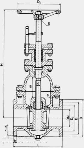 Задвижка для нефтяных танкеров из ковкого чугуна с фланцем
