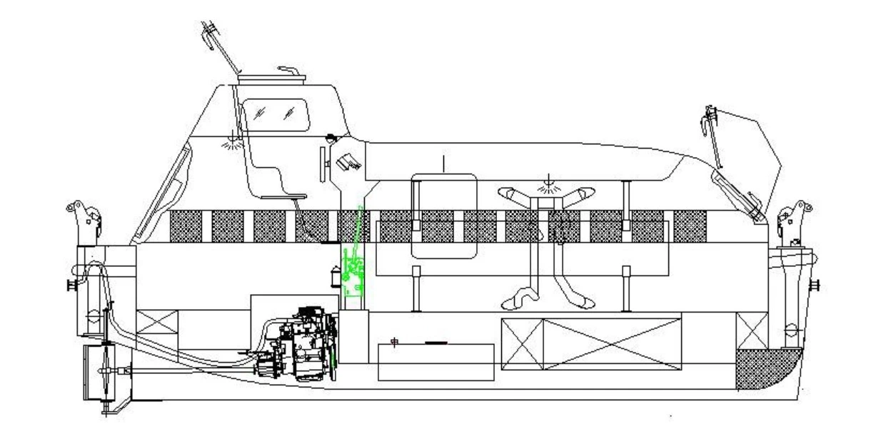 Полностью закрытые спасательные шлюпки из стекловолокна