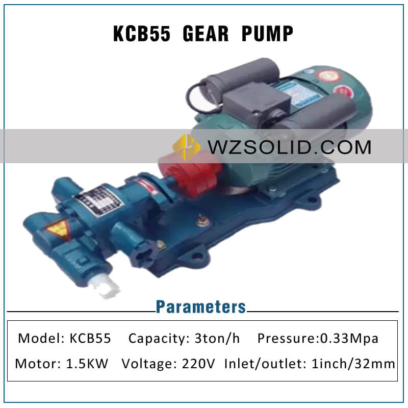 220V Oil Pump KCB55 Electric Gear Pump Hydraulic Oil Pump Diesel Pump Lubricating Oil Pump Complete Set with Motor