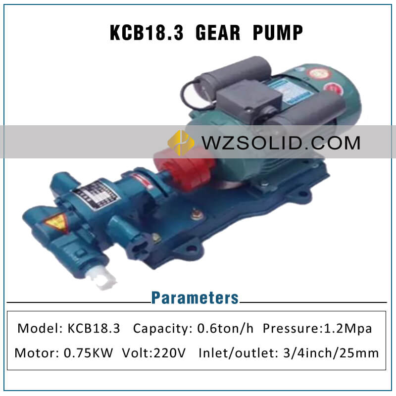 220V Oil Pump KCB18.3 Electric Gear Pump Hydraulic Oil Pump Diesel Pump Lubricating Oil Pump Complete Set with Motor
