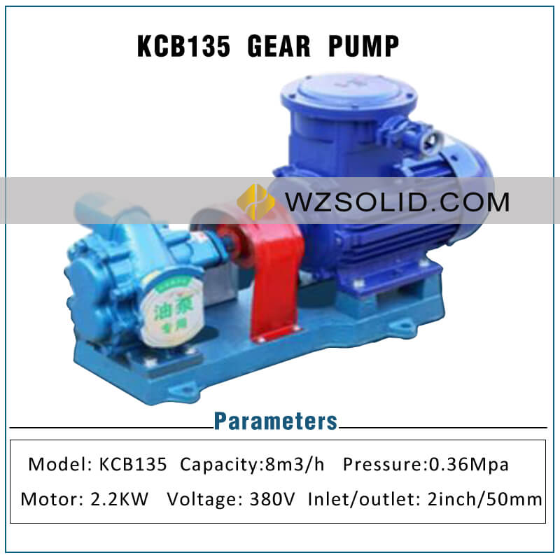 Gear Pump 2 Inch Oil Pump KCB135 Electric Hydraulic Oil Pump Diesel Pump Lubricating Oil Pump Complete Set with Explosion-proof Motor
