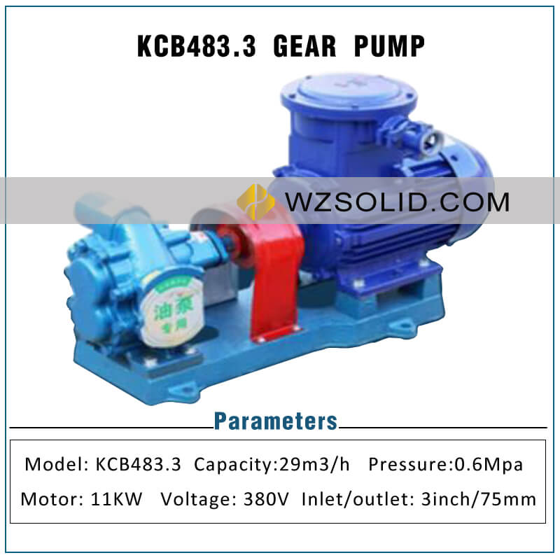 Electric Gear Pump 3 Inch Oil Pump KCB483.3 Hydraulic Oil Pump Diesel Pump Lubricating Oil Pump Complete Set with Motor