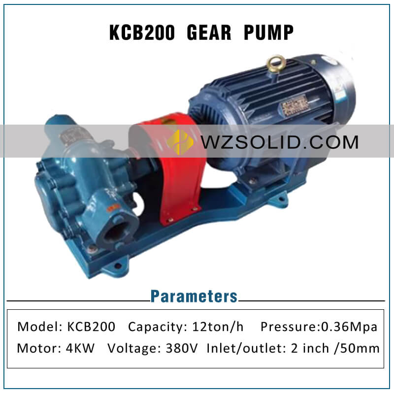 2 Inch Oil Pump KCB200 Electric Gear Pump Hydraulic Oil Pump Diesel Pump Lubricating Oil Pump Complete Set with 4KW Motor