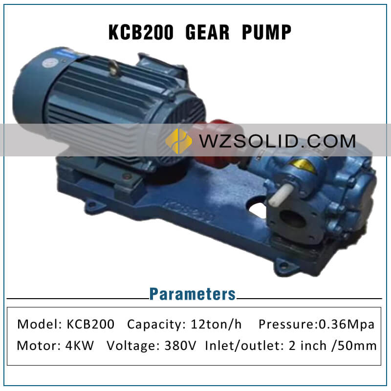 2 Inch Oil Pump KCB200 Electric Gear Pump Hydraulic Oil Pump Diesel Pump Lubricating Oil Pump Complete Set with Motor