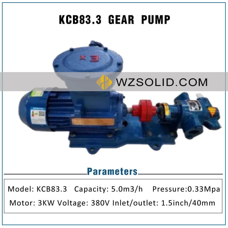 1.5 Inch Oil Pump KCB83.3 Electric Gear Pump Diesel Pump Lubricating Oil Pump Complete Set with Explosion-proof Motor