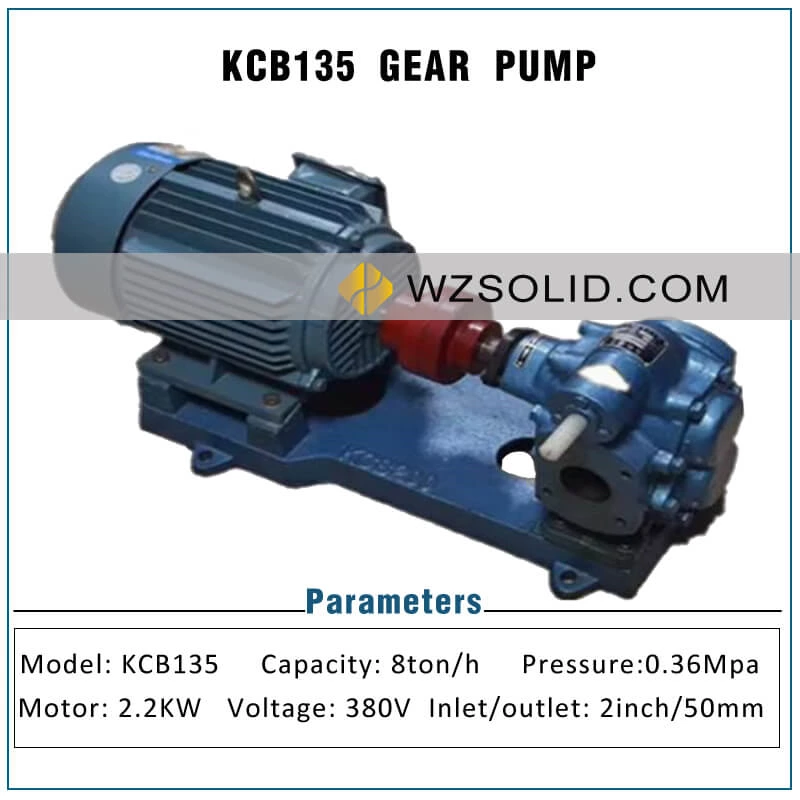 Электрический шестеренный насос 2-дюймовый масляный насос KCB135 Гидравлический масляный насос Дизельный насос Смазочный масляный насос Полный комплект с двигателем