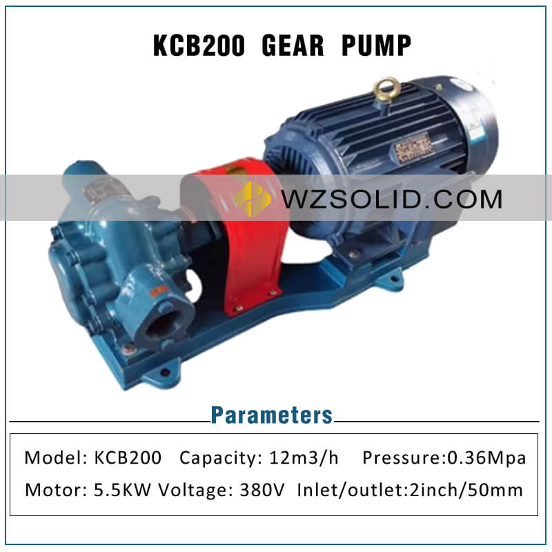 2 Inch Oil Pump KCB200 Electric Gear Pump Hydraulic Oil Pump Diesel Pump Lubricating Oil Pump 5.5KW