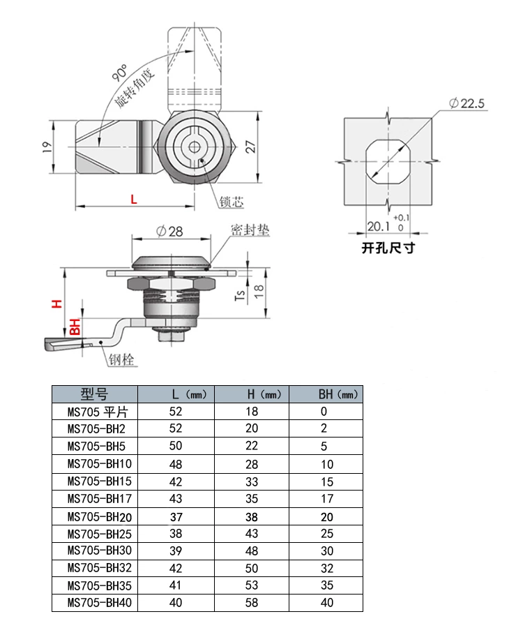 Part No.1929646 Lock Panel to Tongue 20mm
